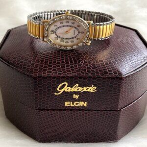 VINTAGE GALAXIE BY ELGIN QUARTZ WATCH NEW IN BOX